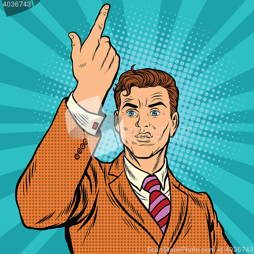 Image of Gesticulating man, confidence