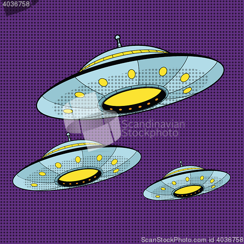 Image of Three UFO flying across the sky