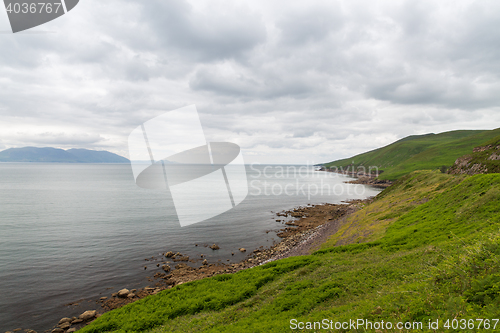 Image of view to ocean at wild atlantic way in ireland