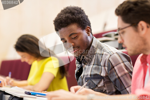 Image of group of international students in lecture hall