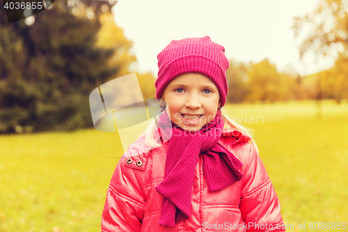 Image of happy beautiful little girl portrait outdoors