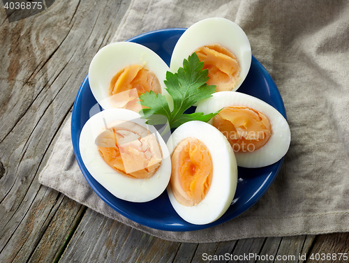 Image of plate of boiled eggs