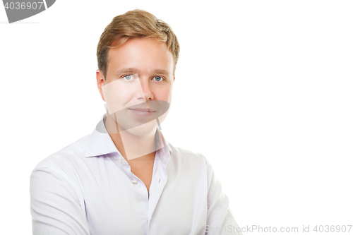 Image of Young Man in White Shirt