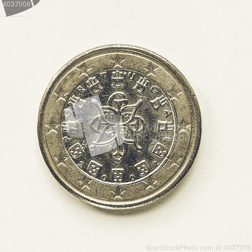 Image of Vintage Portuguese 1 Euro coin