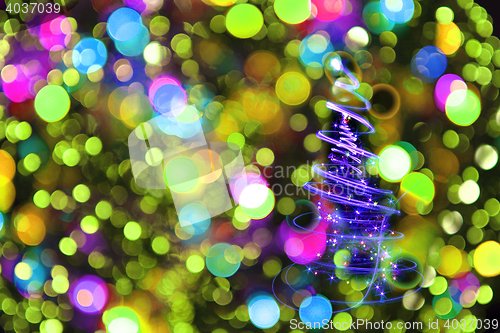 Image of color christmas lights as nice background