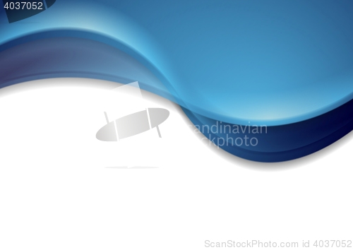 Image of Blue abstract waves corporate background