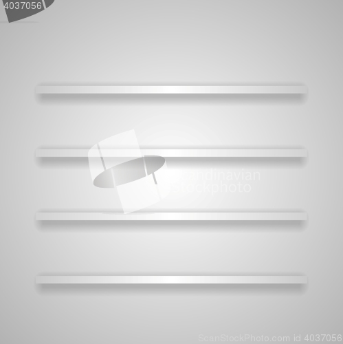 Image of Light grey shelves infographics design