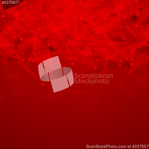 Image of Bright red tech polygonal background