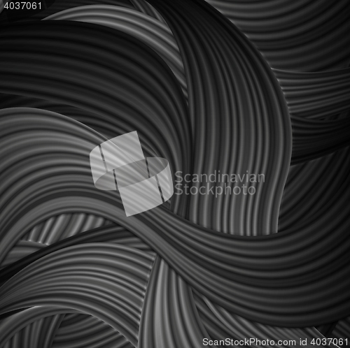 Image of Black striped waves abstract pattern design