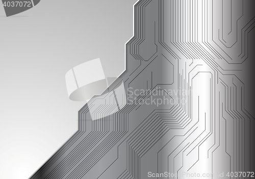 Image of Abstract metallic background with circuit board
