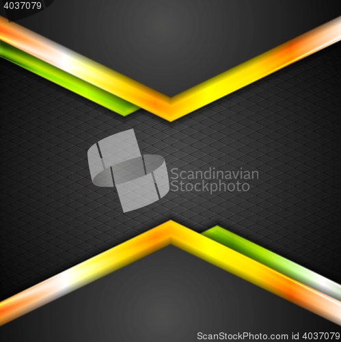 Image of Abstract technology background with orange arrows