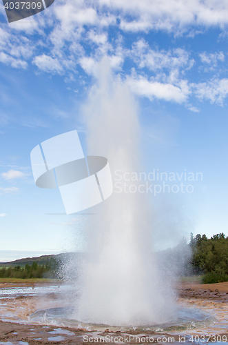 Image of Strokkur eruption in the Geysir area, Iceland