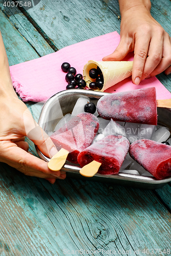 Image of Ice-cream and summer berries