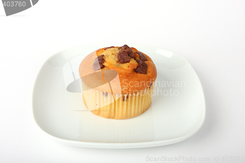 Image of cupcake on white dish