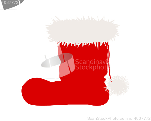 Image of Santa Claus boots isolated on white