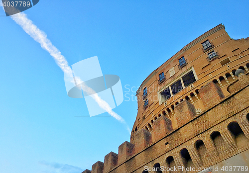 Image of Bottom view of Castel Sant'angelo in Rome