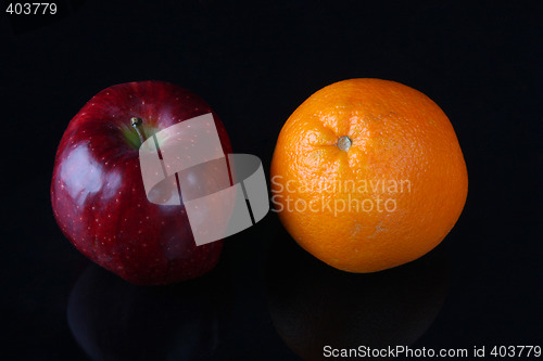 Image of apple and orange