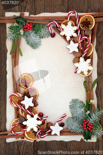 Image of Decorative Christmas Background Border