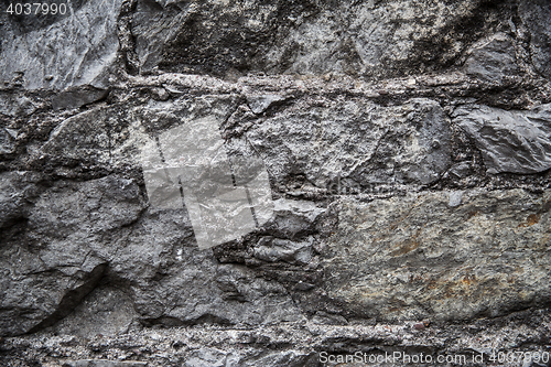 Image of close up of old brick or stone wall background