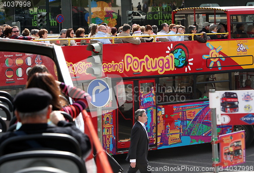 Image of EUROPE PORTUGAL LISBON TRANSPORT TOURIST BUS