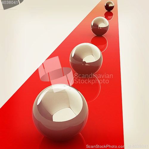 Image of the concept of motion . 3D illustration. Vintage style.