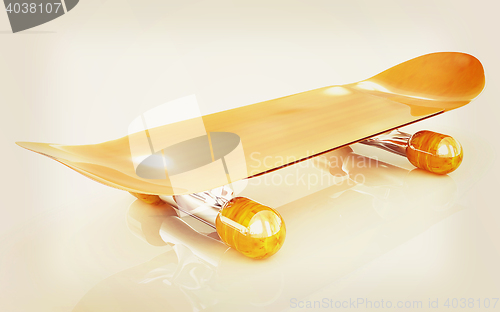 Image of Skateboard. 3D illustration. Vintage style.