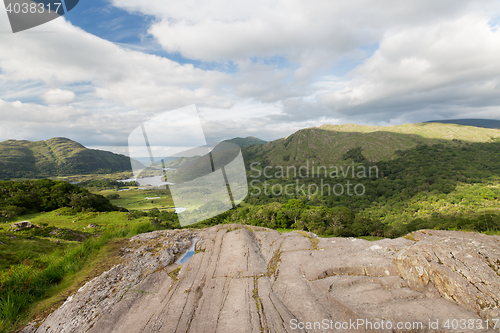 Image of view to Killarney National Park valley in ireland