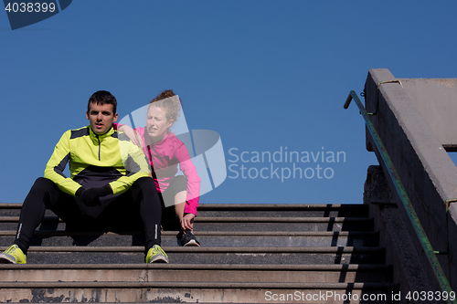 Image of congratulate and happy to finish morning workout