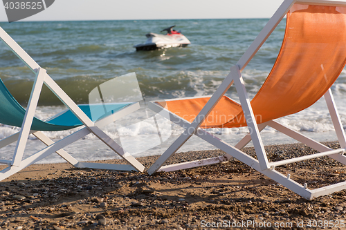 Image of colorful beach chairs