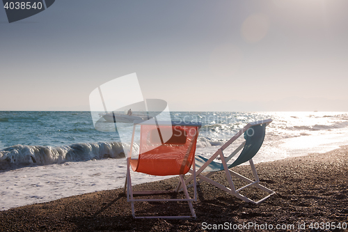 Image of colorful beach chairs