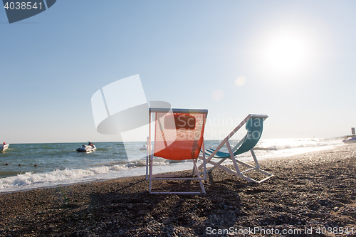 Image of colorful beach chairs