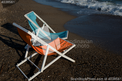 Image of colorful beach chairs