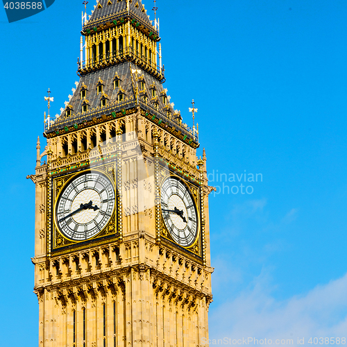 Image of london big ben and historical old construction england  aged cit