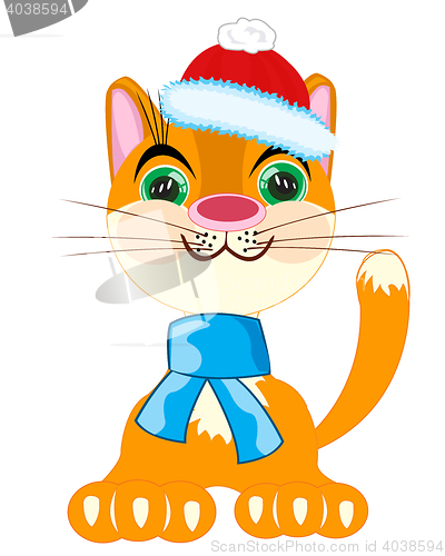 Image of Cat in festive cloth