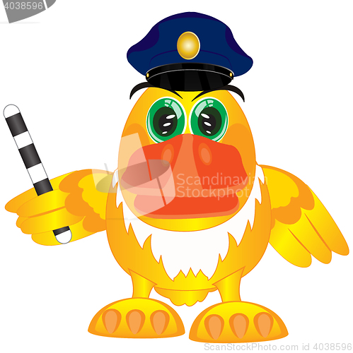 Image of Bird police on white