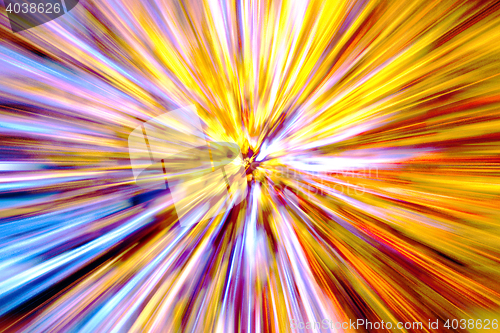 Image of abstract christmas lights explosion