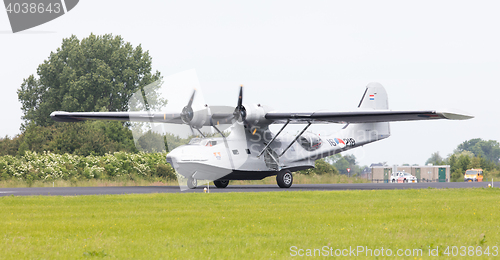 Image of LEEUWARDEN, NETHERLANDS - JUNE 10: Consolidated PBY Catalina in 