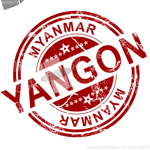 Image of Red Yangon stamp 