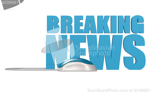 Image of Breaking news word isolated