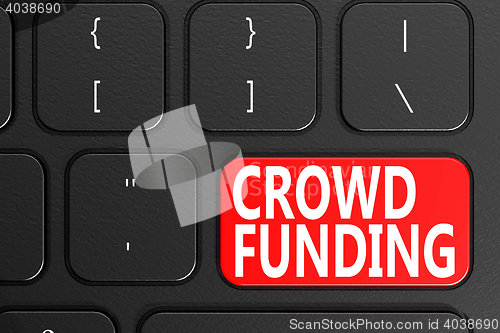 Image of Crowd Funding on black keyboard