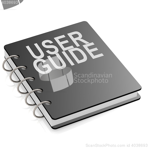 Image of User guide book isolated
