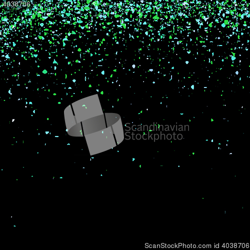 Image of Green Confetti Isolated