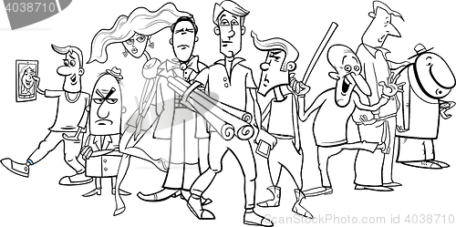 Image of comic people group