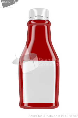 Image of Ketchup bottle with blank label
