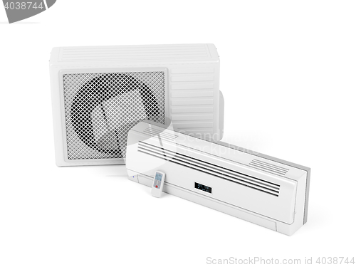 Image of Air conditioner on white 