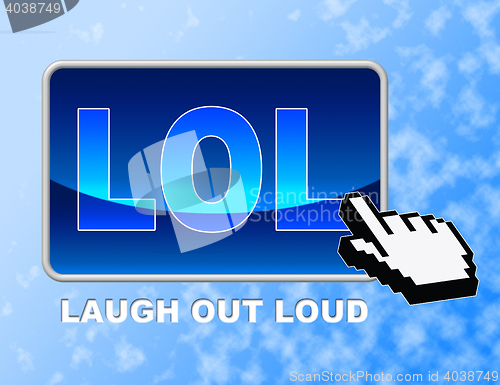 Image of Lol Button Represents Laughing Out Loud And Click