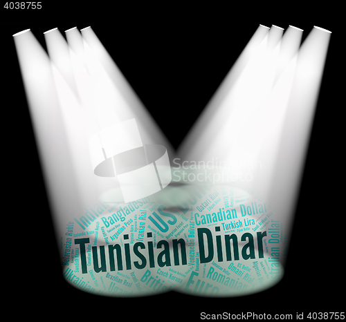 Image of Tunisian Dinar Indicates Exchange Rate And Banknotes