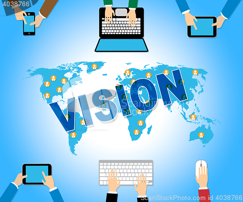 Image of Business Vision Indicates Web Site And Aims