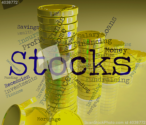 Image of Stocks Word Indicates Return On Investment And Financial