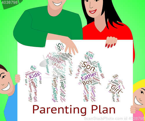 Image of Parenting Plan Represents Mother And Child And Childhood